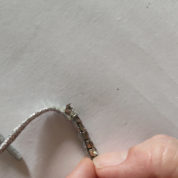 Dolls Kill Poster Girl Lace Up Silver Platform Heels 9 - Picture 4 of 9